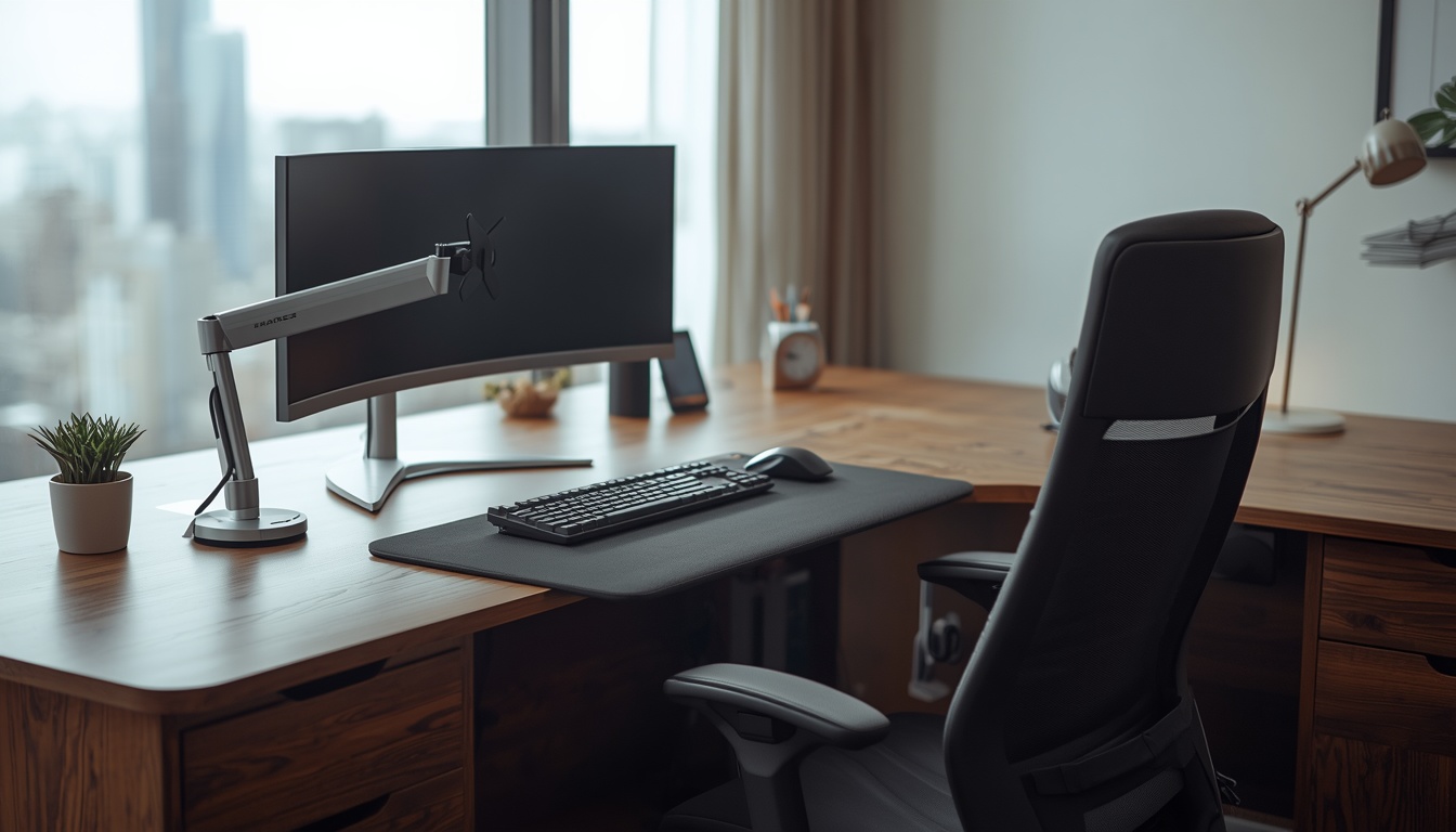 Ergonomic desk setup by Revivegreen